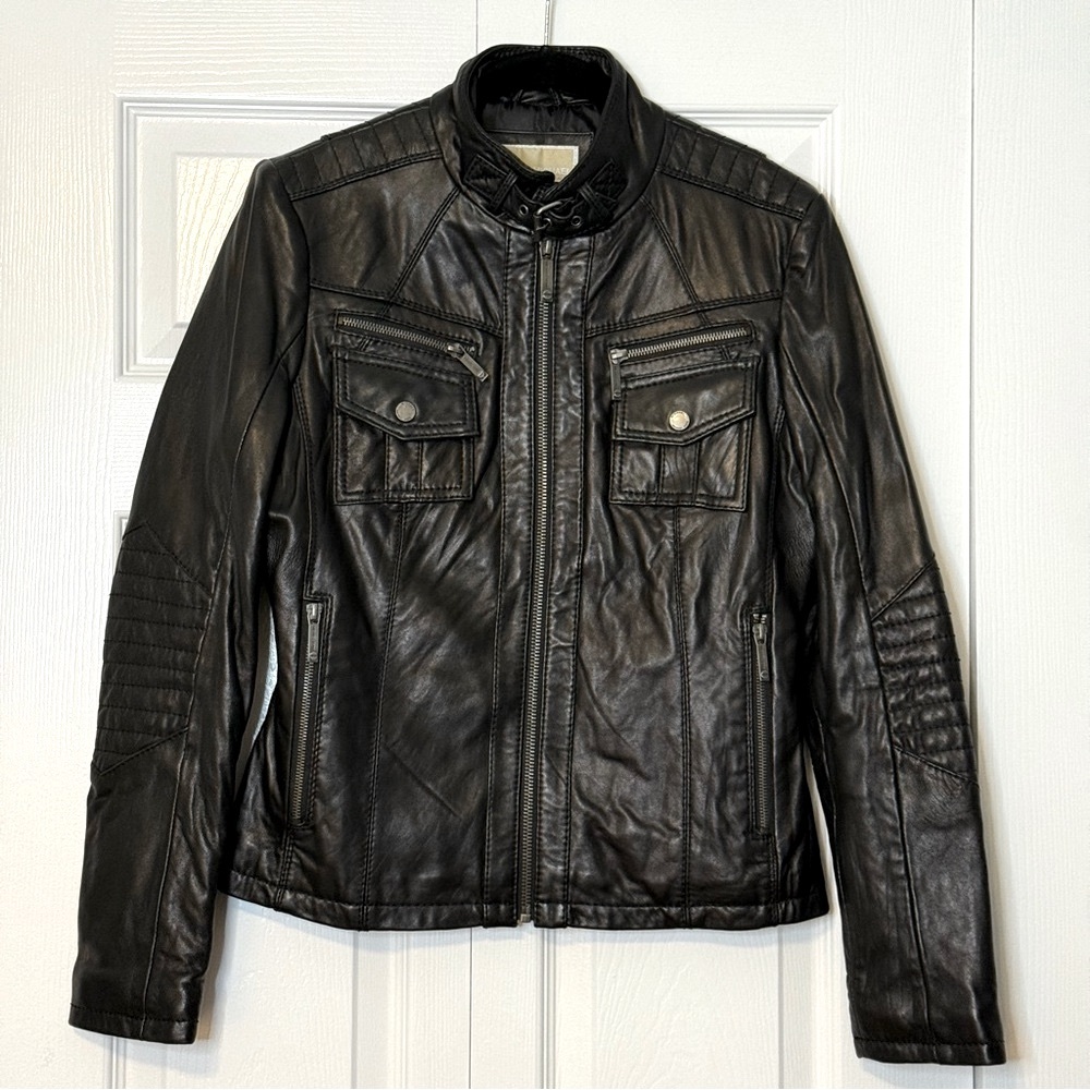 Michael Kors Women’s Moto Style Leather Jacket